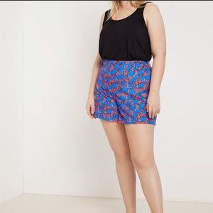 Eloquii Red and Blue Shorts